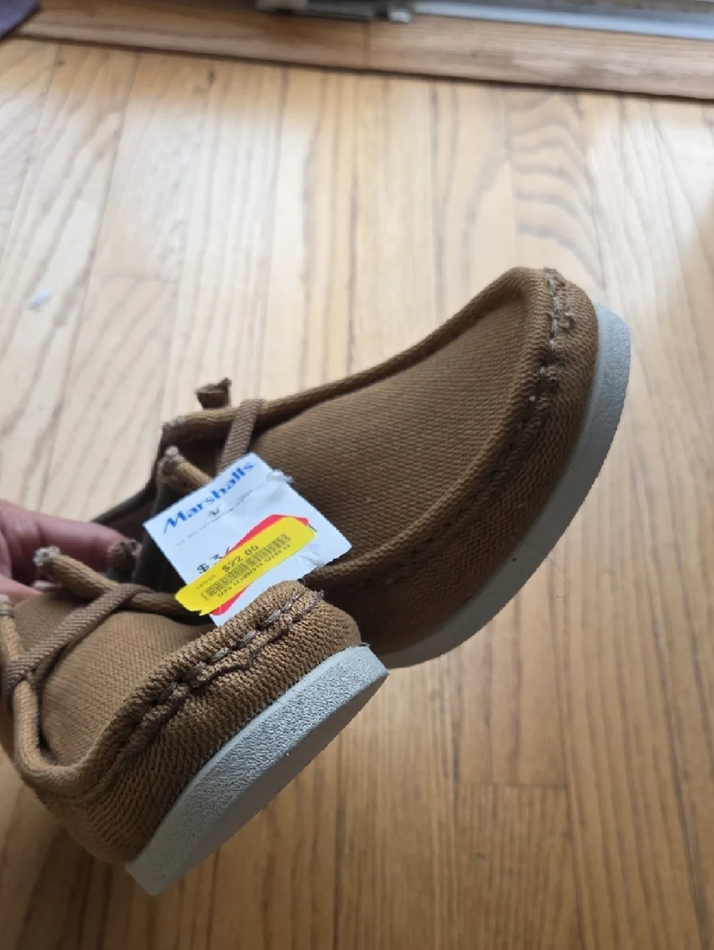 Clarks Collection Slip-On Moccasin in Taupe with Blue Insole - Picture 9 of 11